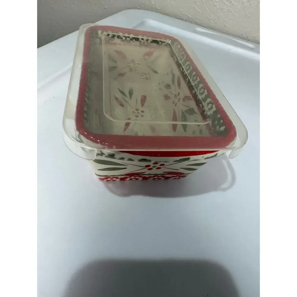 Temptations Old World Festive 12 oz Mini Loaf Dish w/ Lid